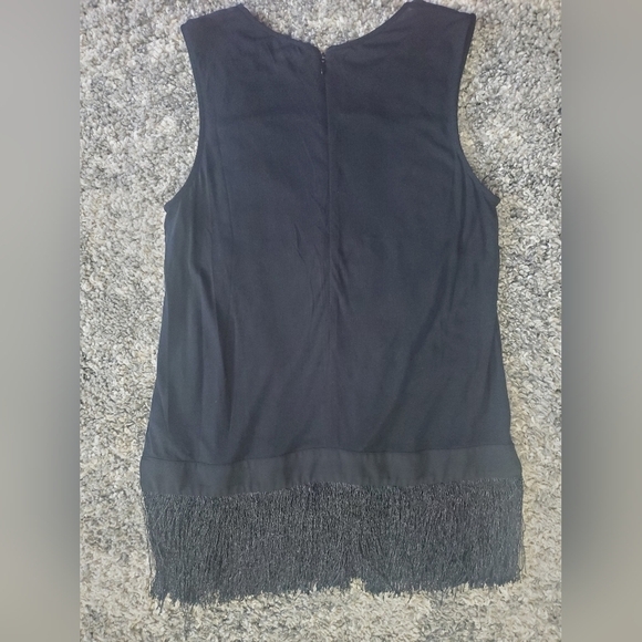 Bundle Only: J.Crew Women Size S Solid Black Fringe Tank Drape Top Tunic - Picture 10 of 12